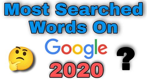 most searched word on google 2020